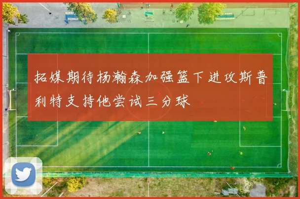 拓媒期待杨瀚森加强篮下进攻斯普利特支持他尝试三分球